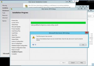 Error when installing SQL