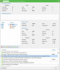 logs transaction backup