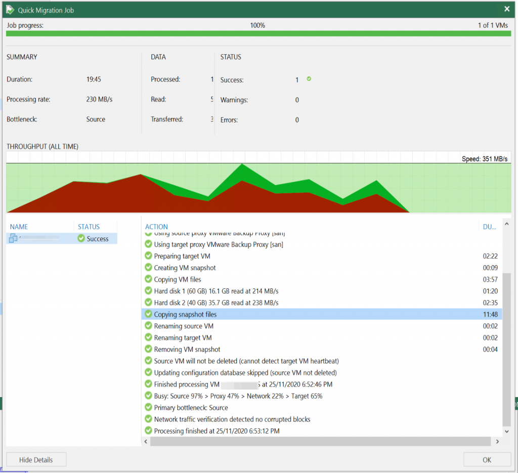 veeam quick migration